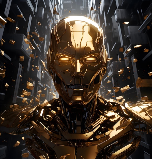 gold_robot_face_flying_through_an_industrial