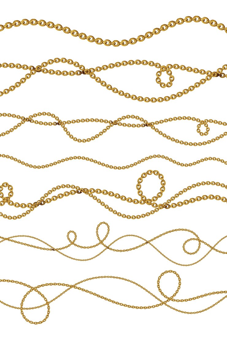 Gold Silver and Bronze Chains