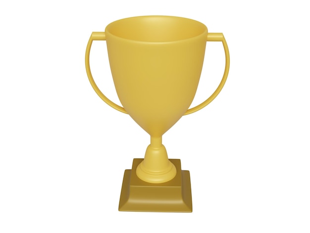 Golden award cup 3d rendering