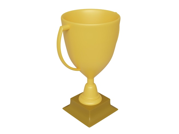 Golden award cup d rendering