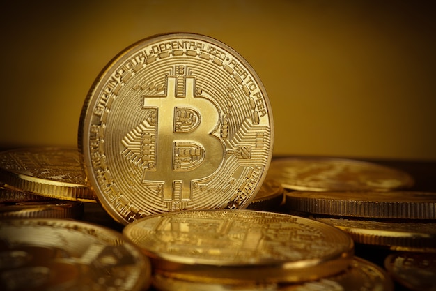 Golden Bitcoin monete criptovaluta