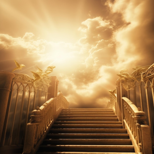 Golden Gates of Heaven con luce incandescente