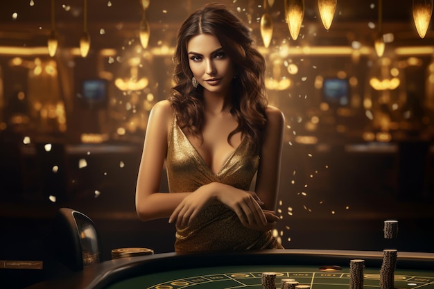 Golden Glamour Una bellezza mozzafiato batte le probabilità del casinò con stile ed eleganza