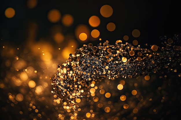 Golden Glitter light Abstrack Background AI generativa