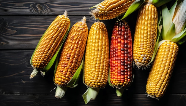 Golden Harvest Corn appena raccolto Still Life