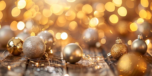 Golden Moments Christmas Elegance su Bokeh