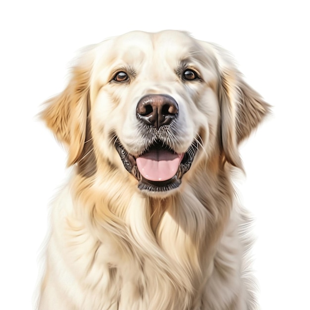 Golden Retriever Cane Labrador Retrievers sfondo bianco Generativo ai