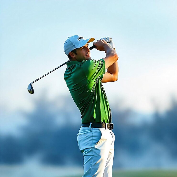 Golf player watercolor paint ilustration