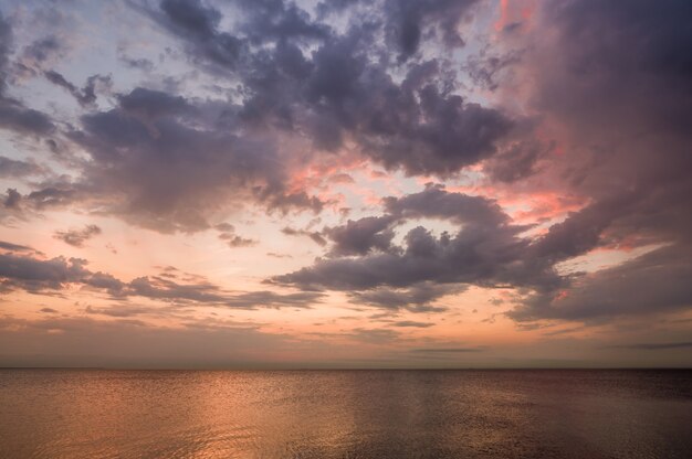 Golfo di Finlandia al tramonto.