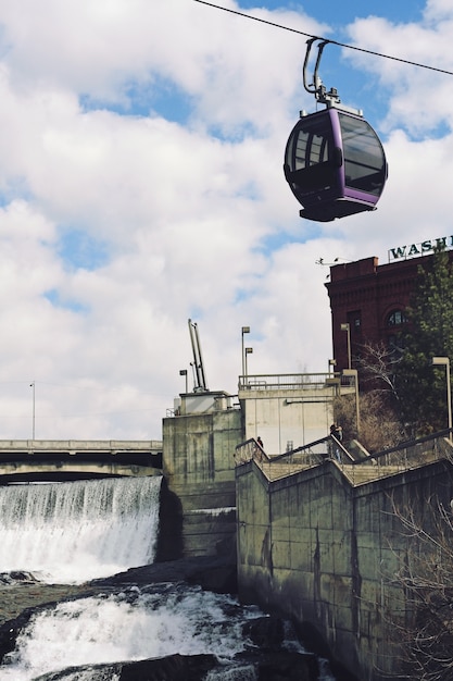 Gondola Lift Over Falls