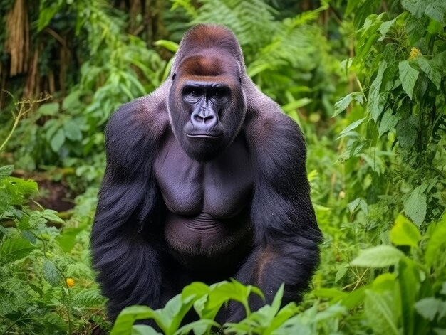 gorilla isolato su uno sfondo bianco