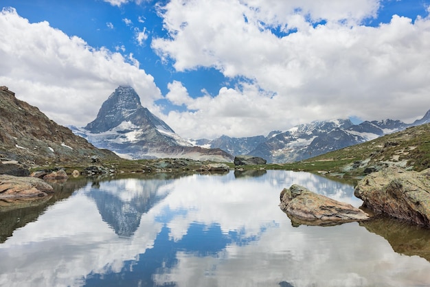 Gornergrat Svizzera Cervino visibile sullo sfondo