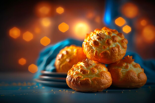 Gougeres salati Classici bignè al formaggio francese con groviera ed erbe aromatiche