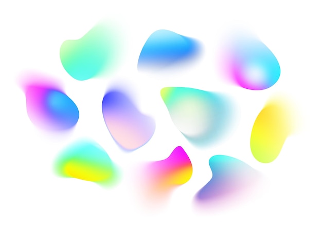 Gradient Blob Background Design Collection Set (Set di progettazione di sfondo gradiente)