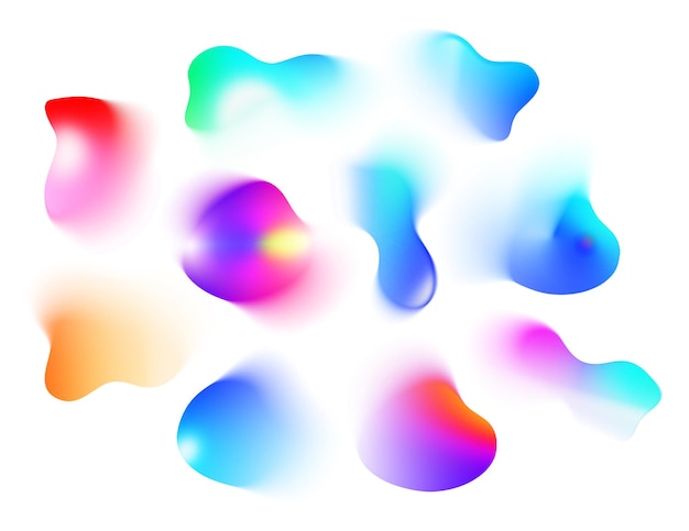 Gradient Blob Background Design Collection Set (Set di progettazione di sfondo gradiente)