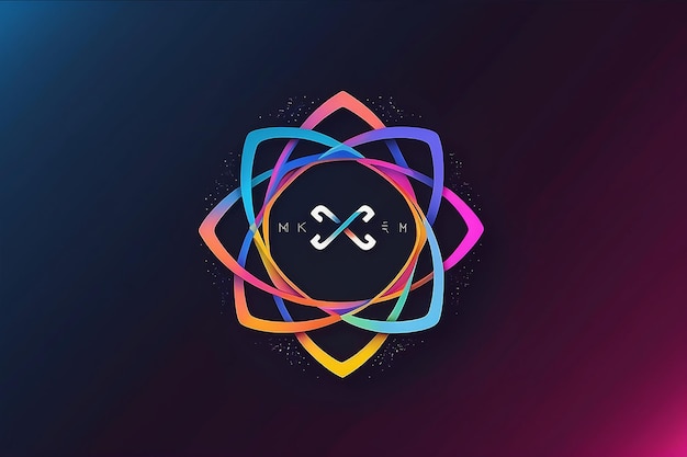 Gradient Infinity lines Logo design infinity symbol making from lines concetto di logo design modello di logo