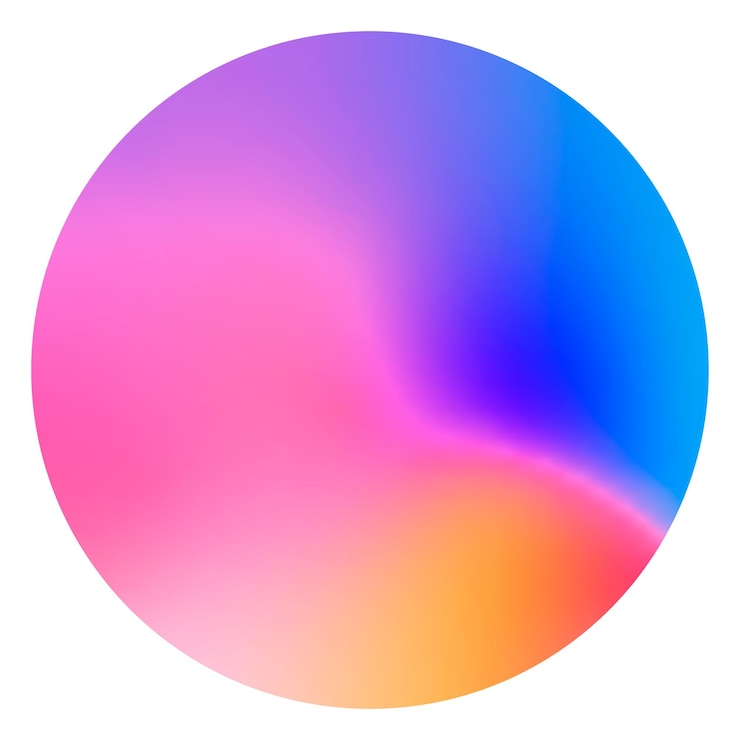 Photo gradient pastel circle png sticker transparent background