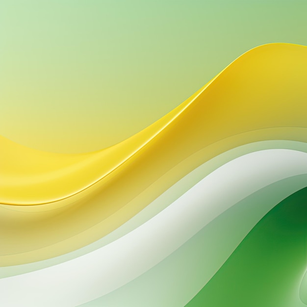 Gradiente di linee ondulate sullo sfondo verde giallo semplice