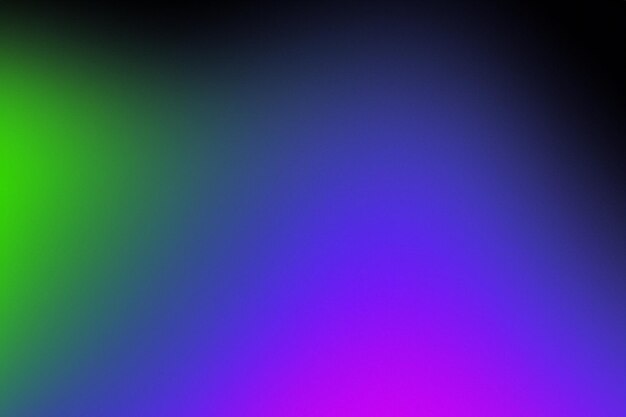 Gradiente granulato dinamico astratto blu verde viola olori luminosi su nero Ideale per poster colorati