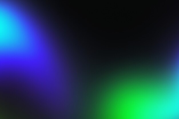 Gradiente granulato dinamico astratto blu verde viola olori luminosi su nero Ideale per poster colorati