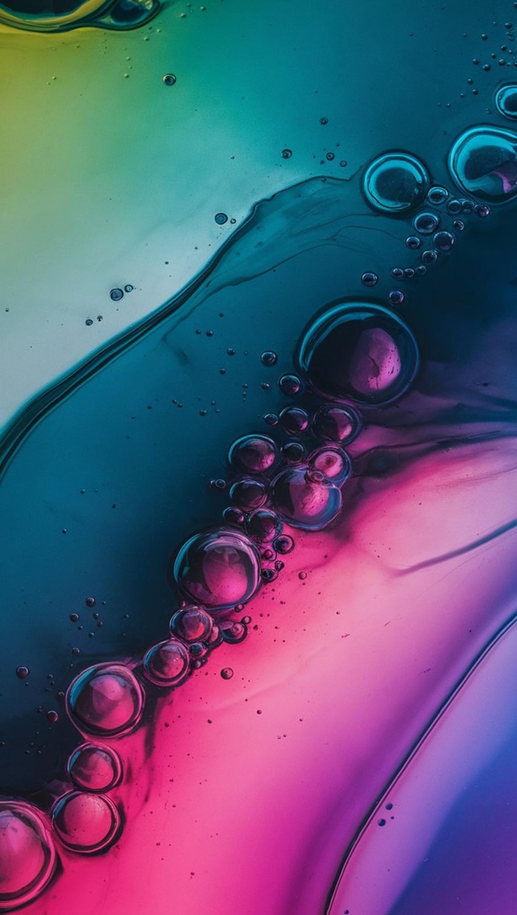 Foto gradiente iphone carta da parati bolla d'olio sullo sfondo dell'acqua