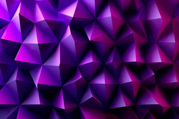 Gradiente viola illustrazione astratta triangolo 3D sfondo Computer Art Design modello AI generativa