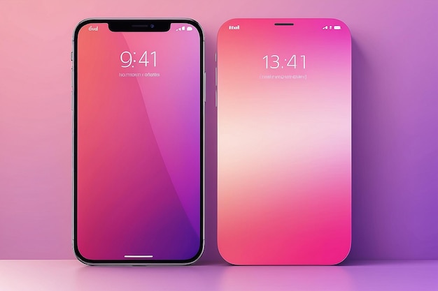 Gradienti viola rosa morbido Moderno design vettoriale dello schermo per app mobile