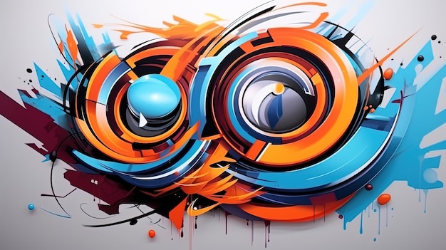 Graffiti a colori vivaci e in stile creativo