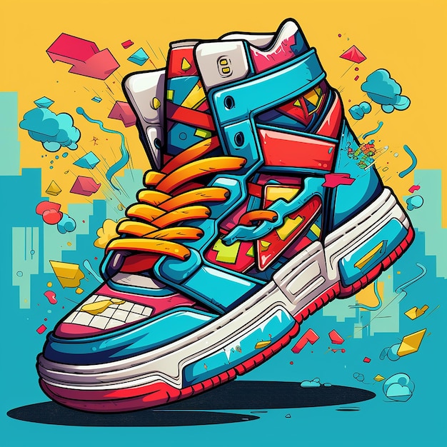 Graffiti di sneaker.