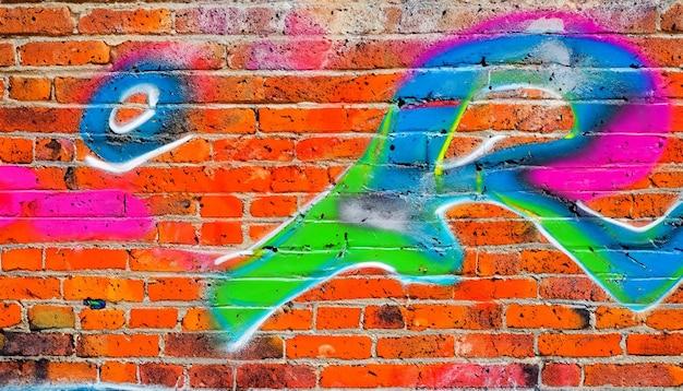 Graffiti di strada su un muro di kerp
