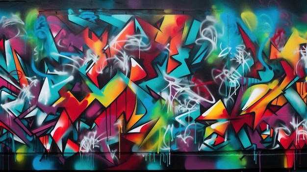 Graffiti di street art sul muro