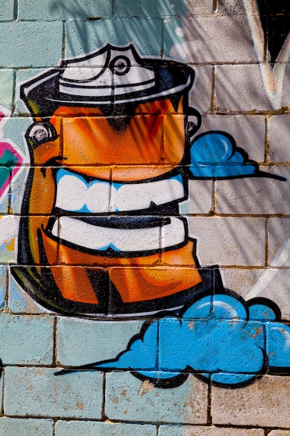 Graffiti sul muro della strada