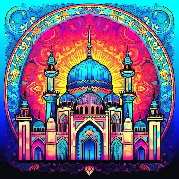 grafica che mostra una moschea