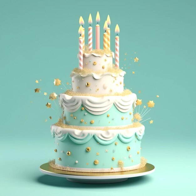 grafica della torta di compleanno
