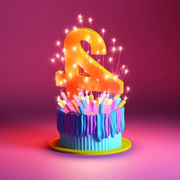 grafica della torta di compleanno