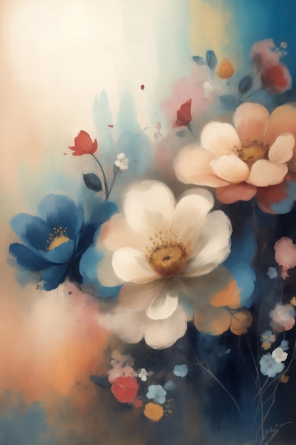 grafica fiori selvatici delicati spazio per il testo