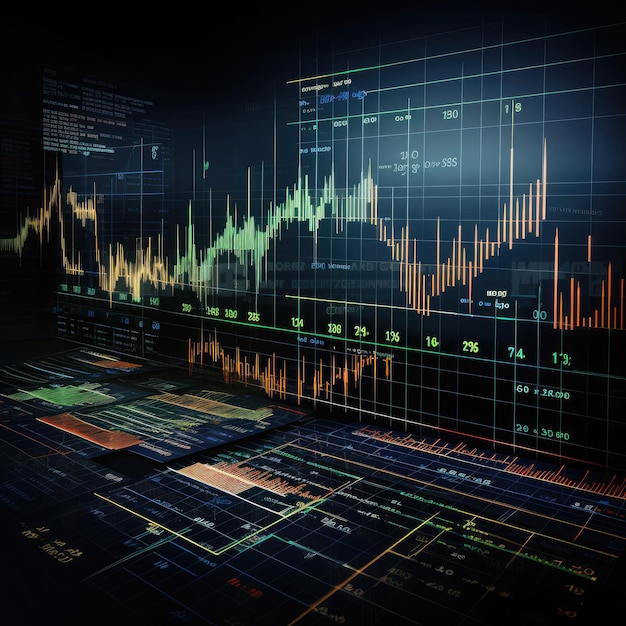 Grafici azionari digitali
