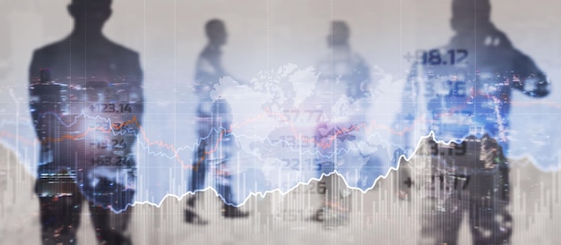 Grafici e diagrammi finanziari Economia aziendale e concetto di investimento 2022