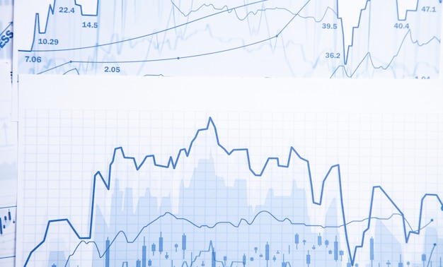 Grafici e grafici commerciali. Grafici di crescita finanziaria