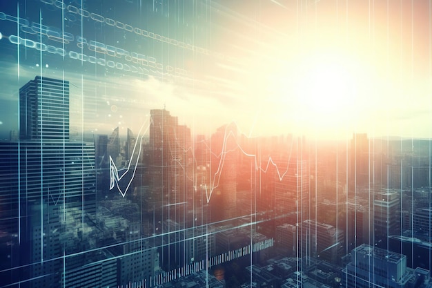 Grafici e indici degli investimenti della città moderna