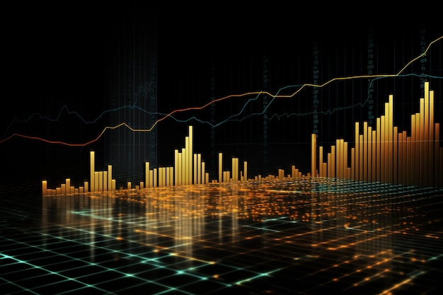 Grafico dei rischi finanziari e dell'analisi copia lo spazio indietro