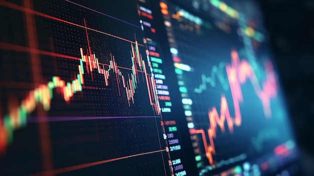 Grafico del mercato azionario che mostra una costante tendenza al rialzo nell'espansione aziendale Generative Ai