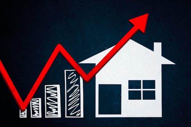 Grafico del valore della casa in aumento