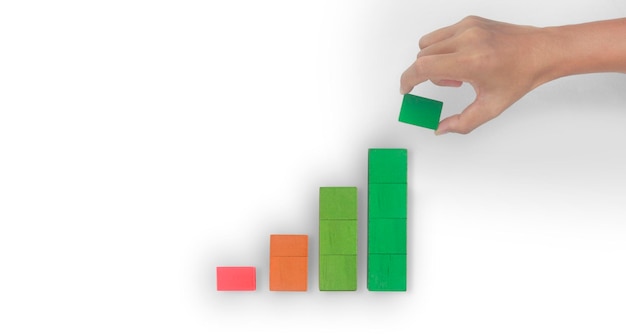 Grafico di collegamento aziendale in mano