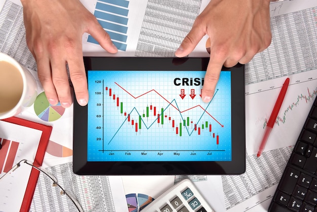 Grafico di crisi sullo schermo