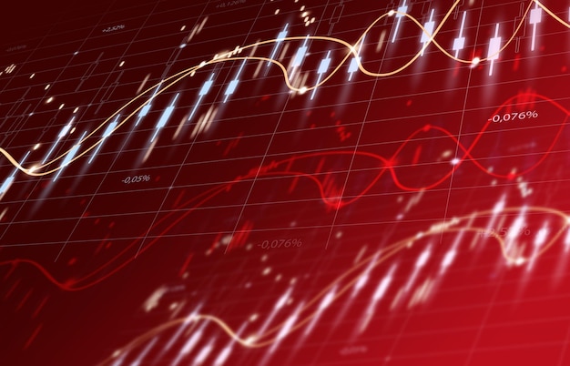 Grafico finanziario con indicatori in crescita dinamiche di crescita nel business Margine elevato