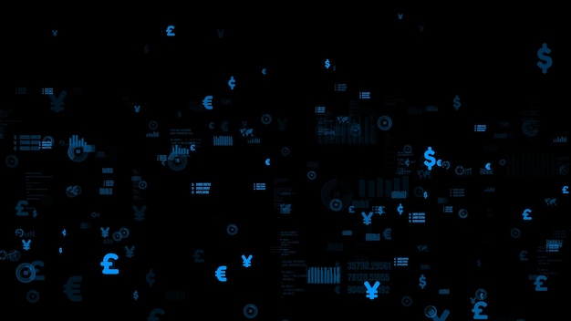 Grafico visualizzatore di dati aziendali e dati finanziari