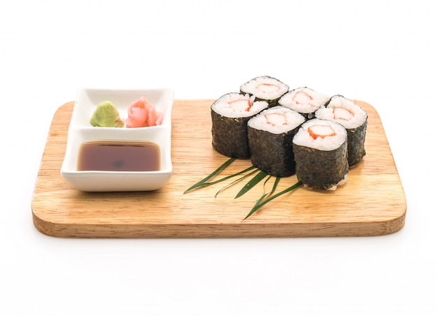 Granchio bastone maki sushi- stile cibo giapponese