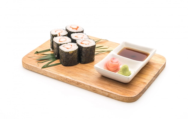 Granchio bastone maki sushi- stile cibo giapponese