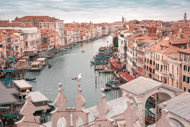 Grand Canal con gondole a Venezia Italia